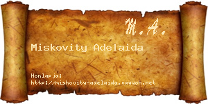Miskovity Adelaida névjegykártya